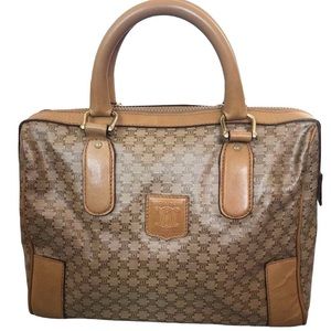 Celine Macadam Pattern Embossed Boston Bag